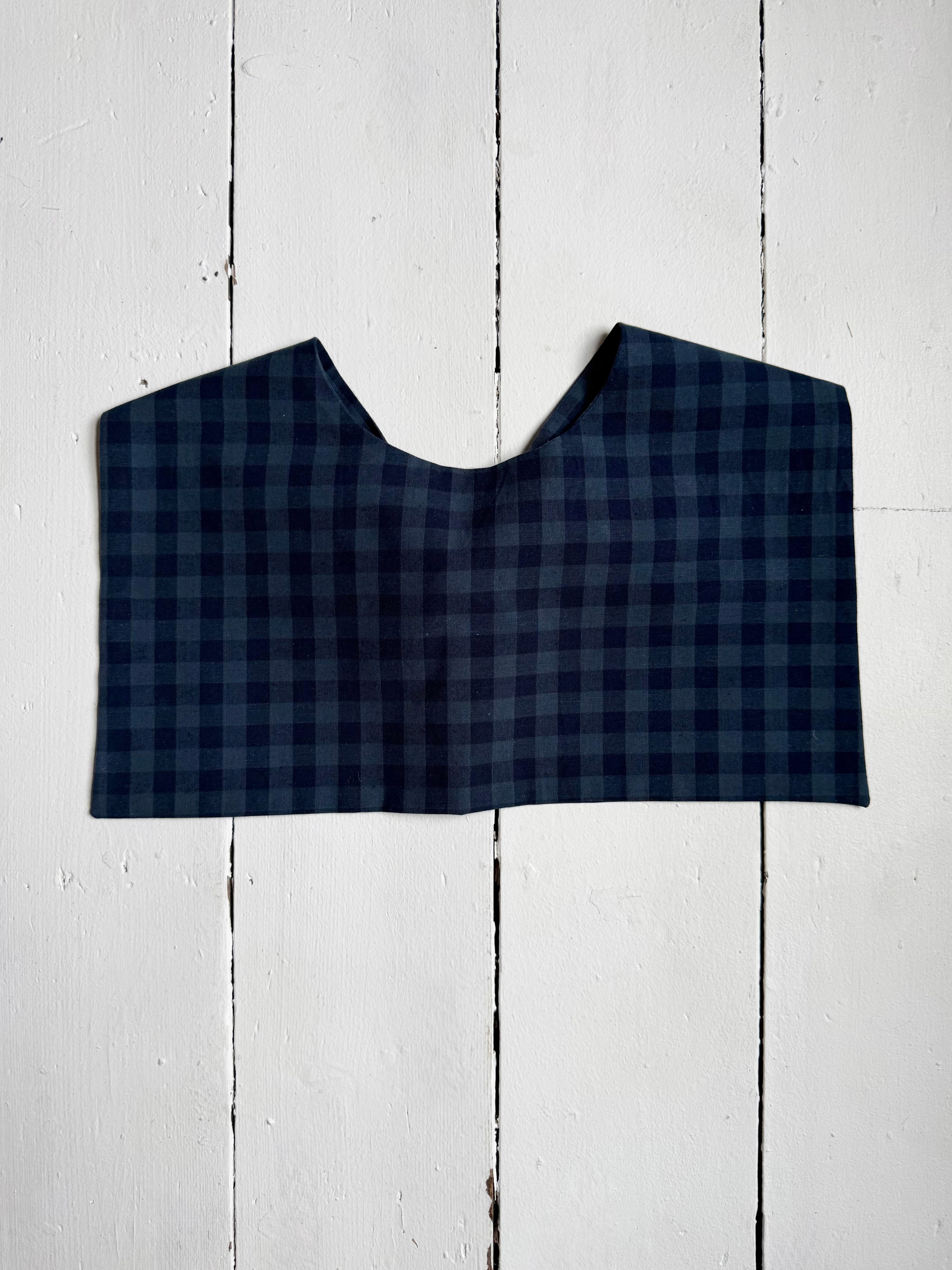 French Blue Checked Sailor Scarf