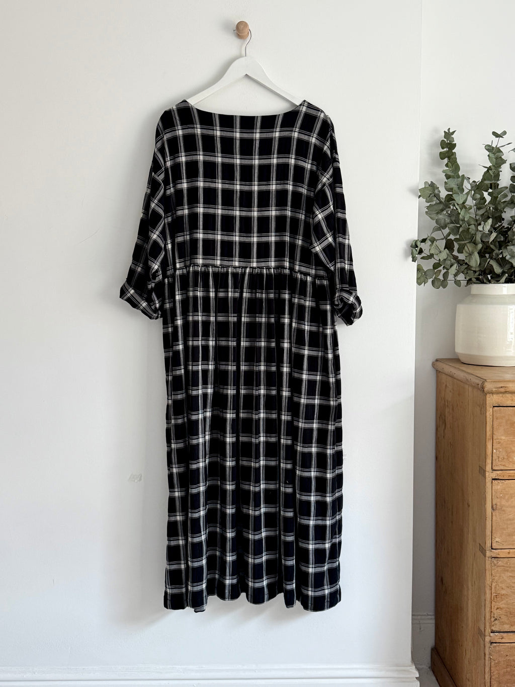 Checked Black & White Portland Dress