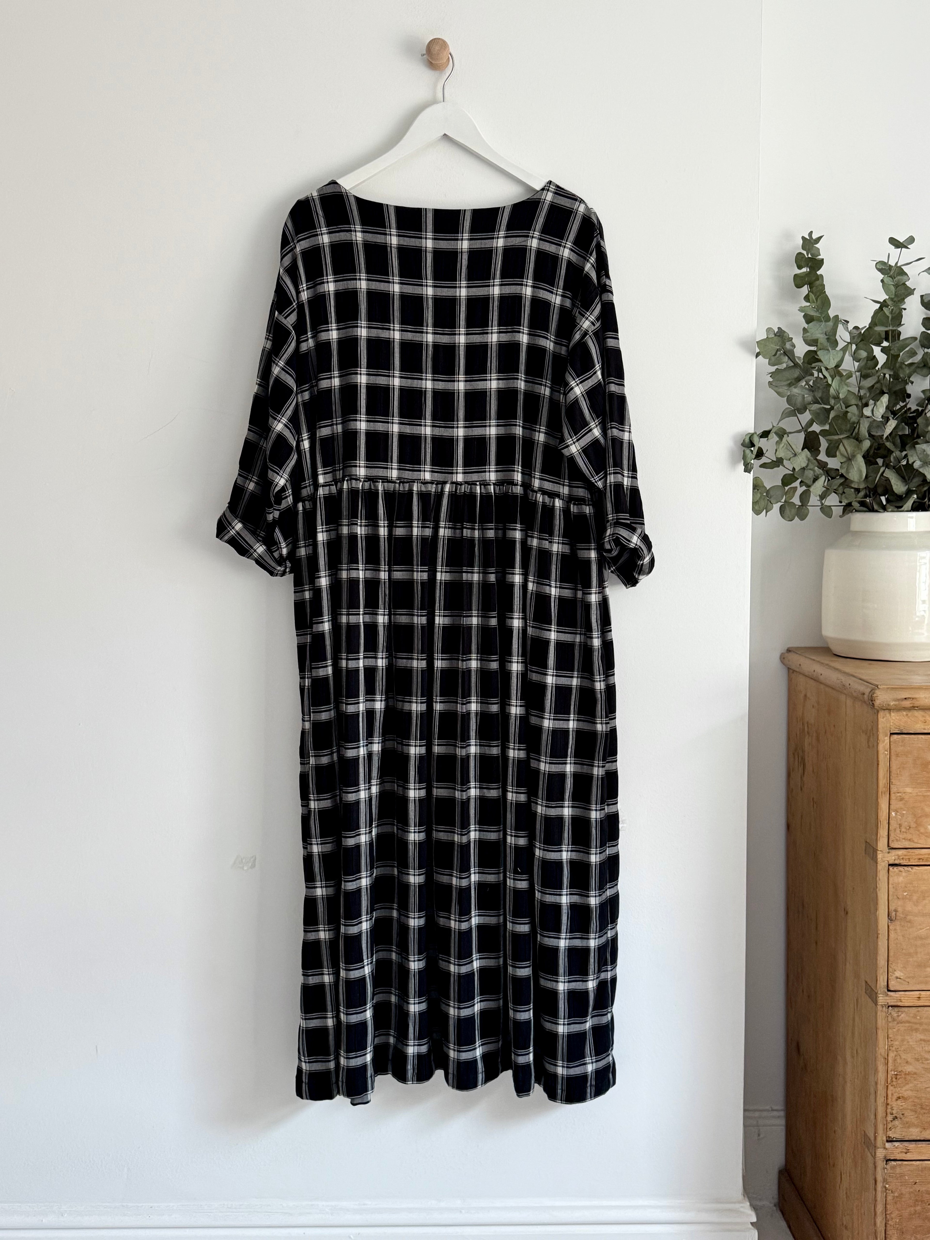 Checked Black & White Portland Dress