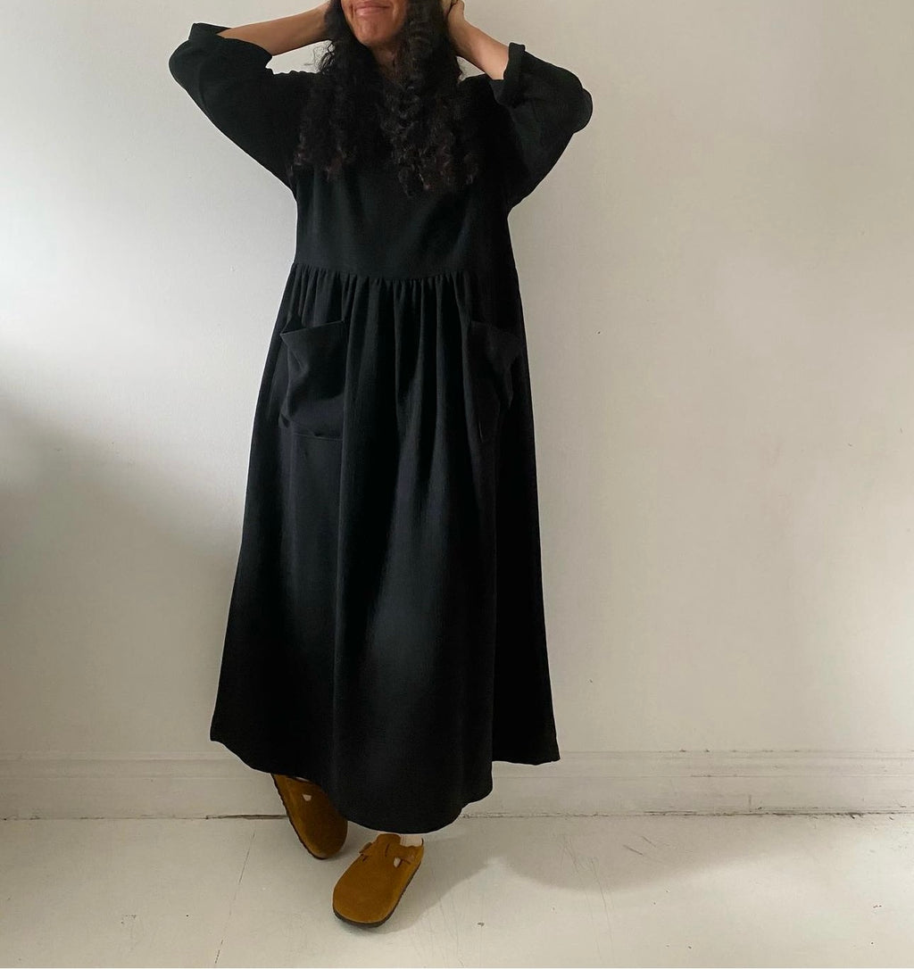Black Linen Portland Dress