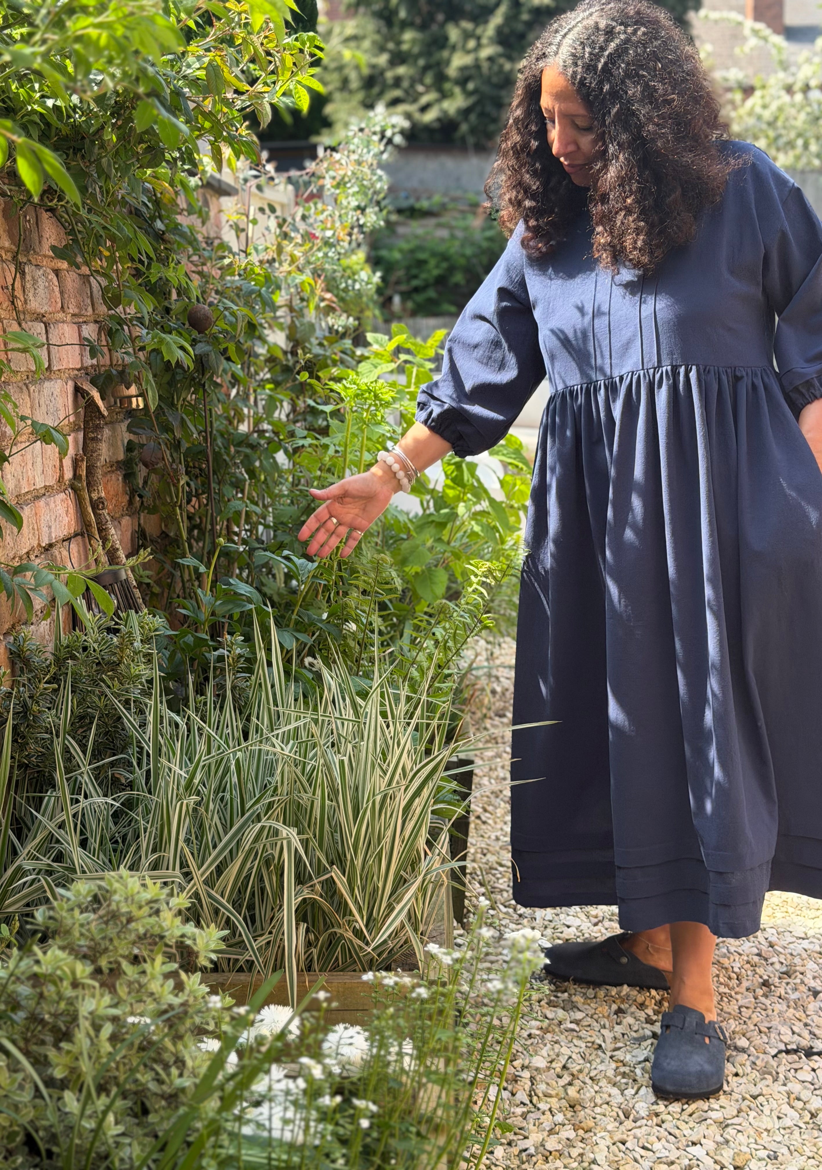 French Navy Dawn Dress