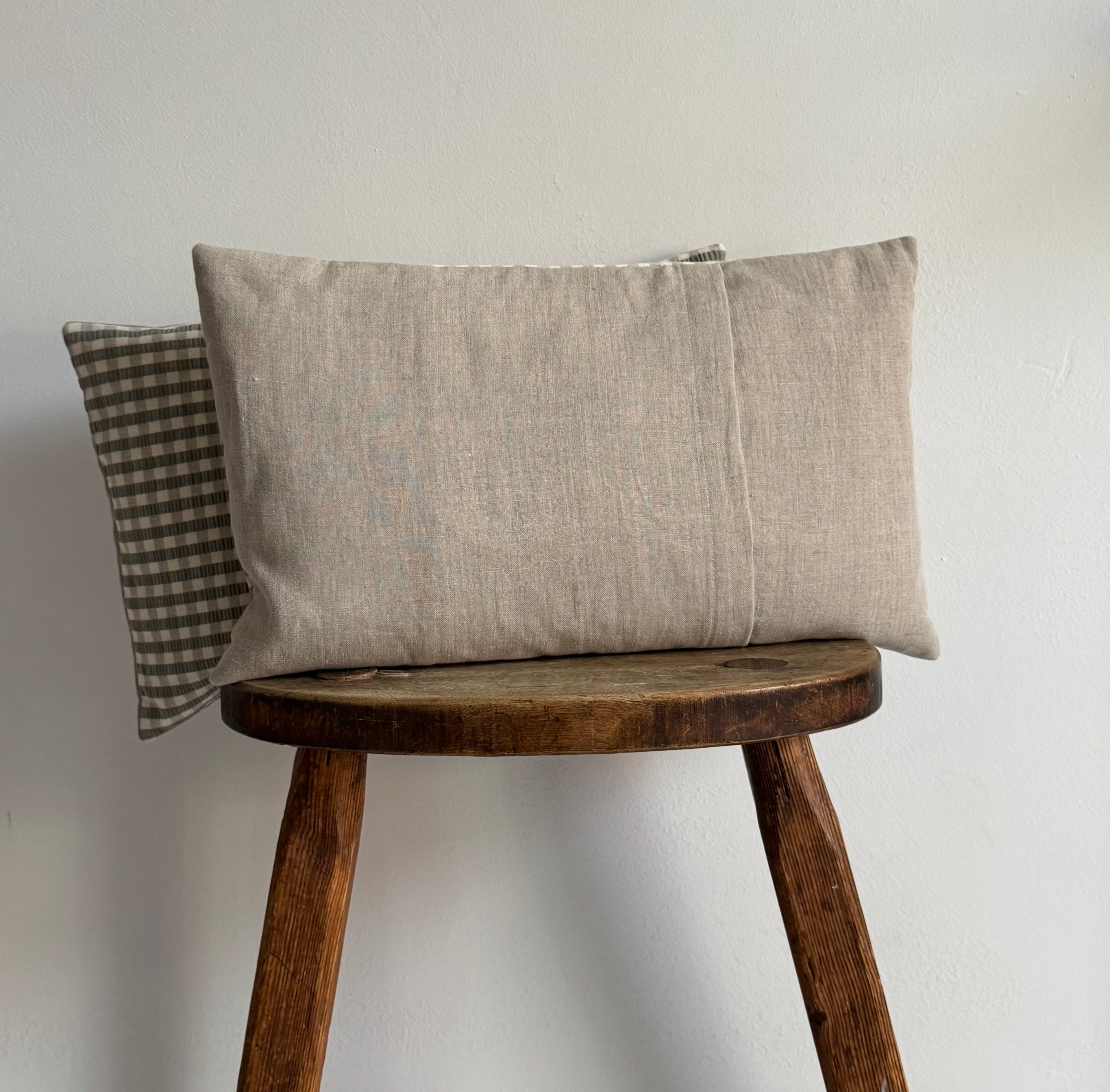 Sage Seersucker Cushion ~ rectangle