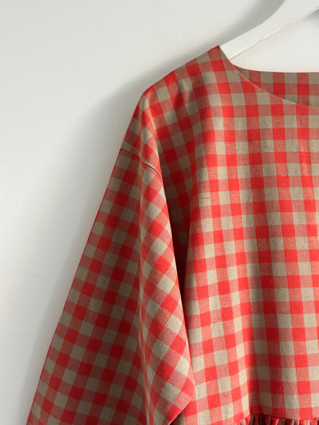 Portland dress in clementine check