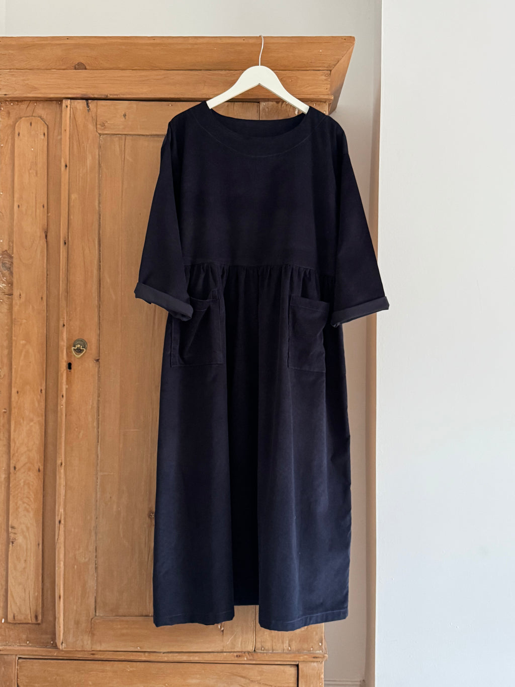Midnight Blue Cord Portland Dress