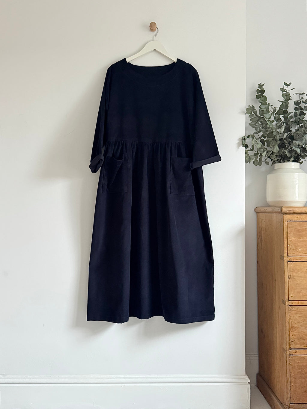 Midnight Blue Cord Portland Dress