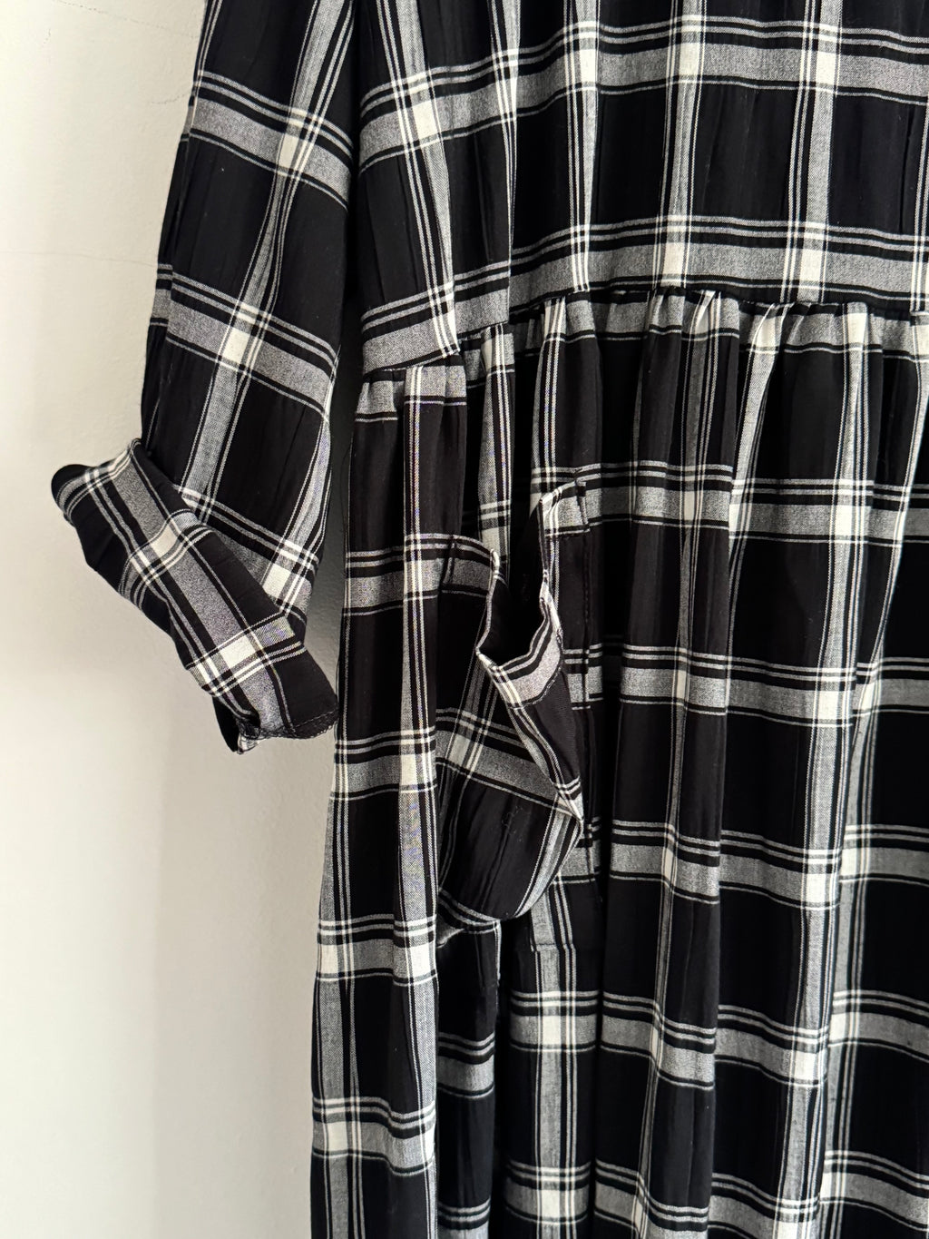 Checked Black & White Portland Dress