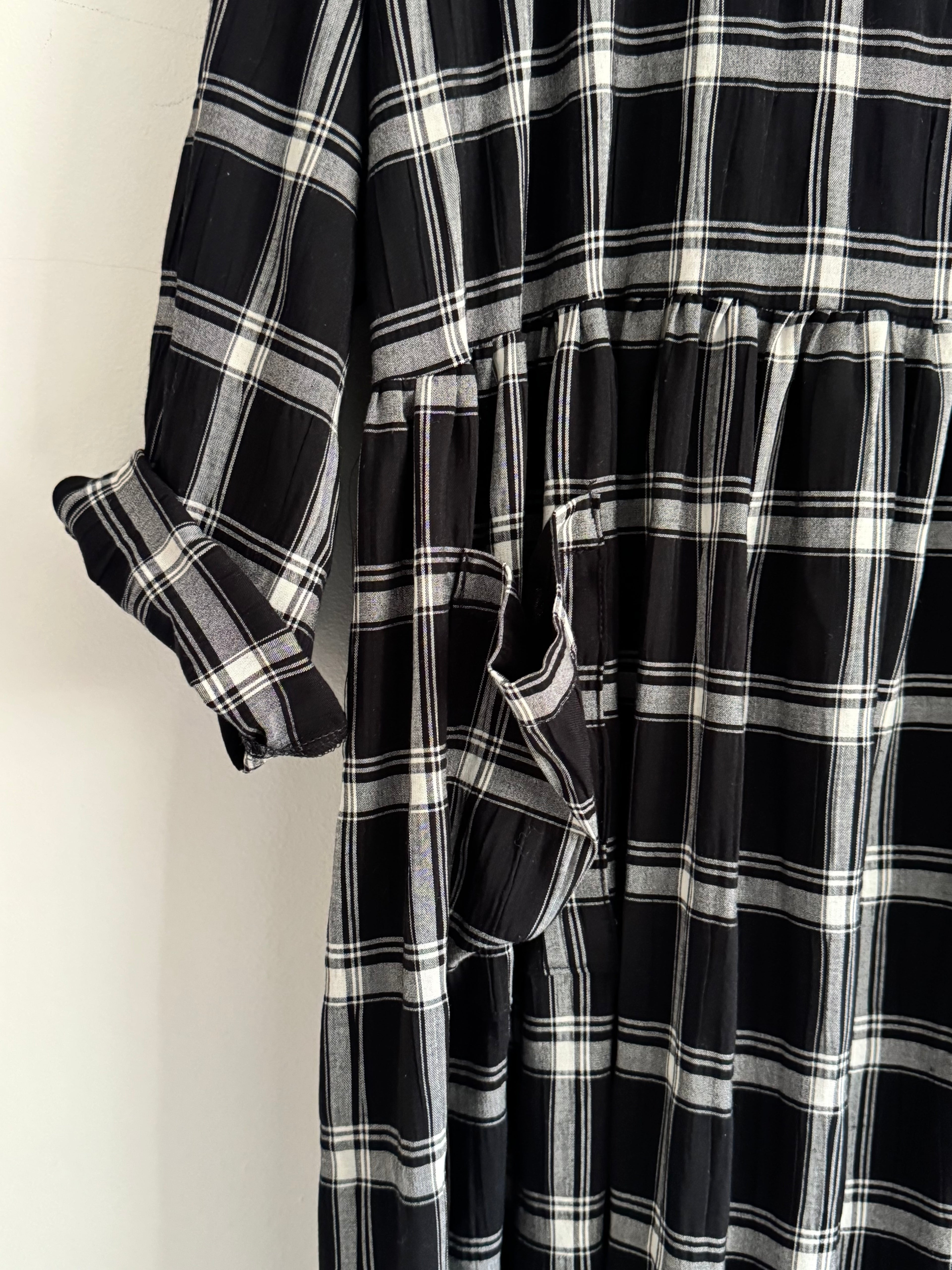Checked Black & White Portland Dress