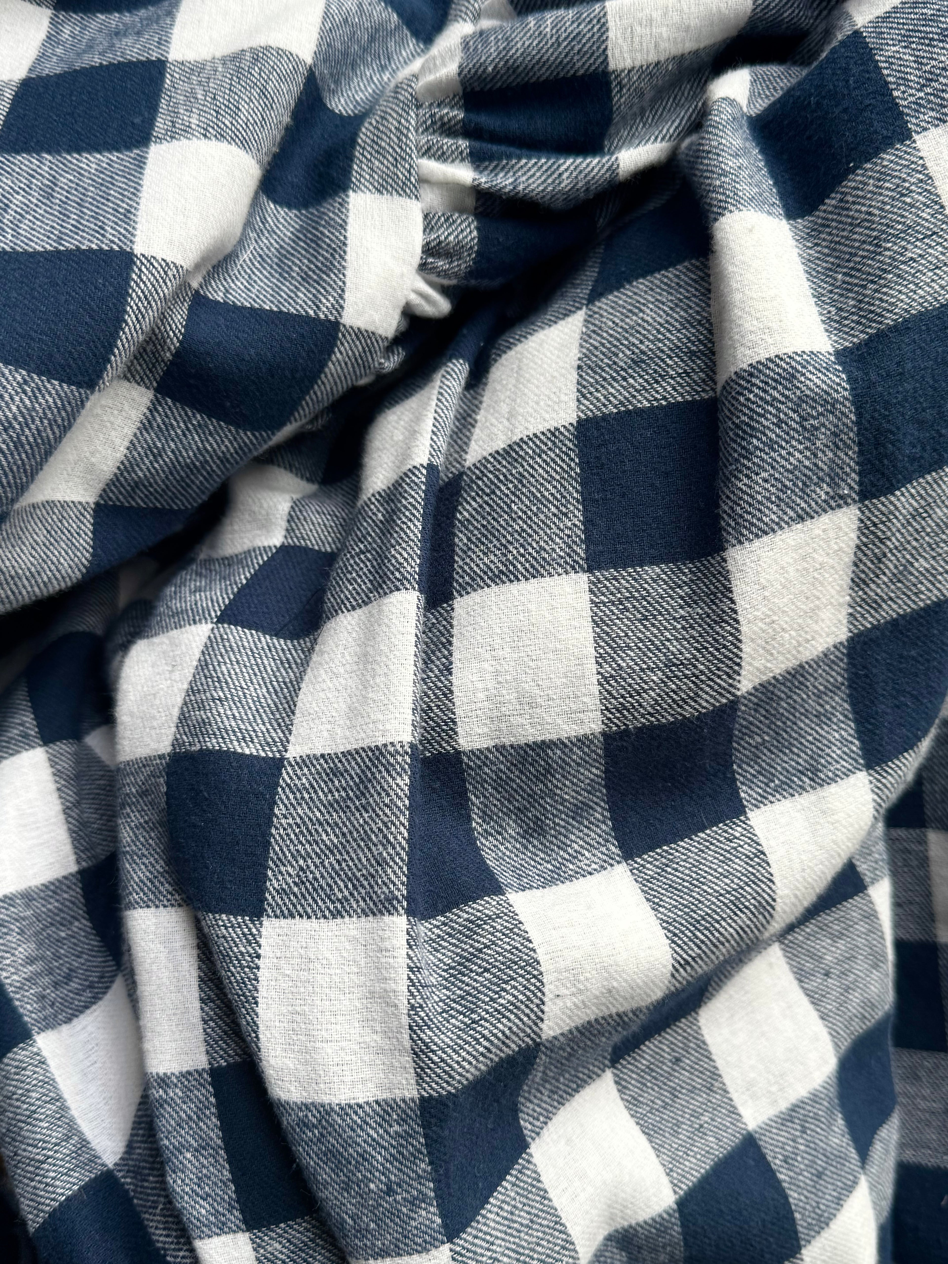 Blue & White Checked Portland Dress