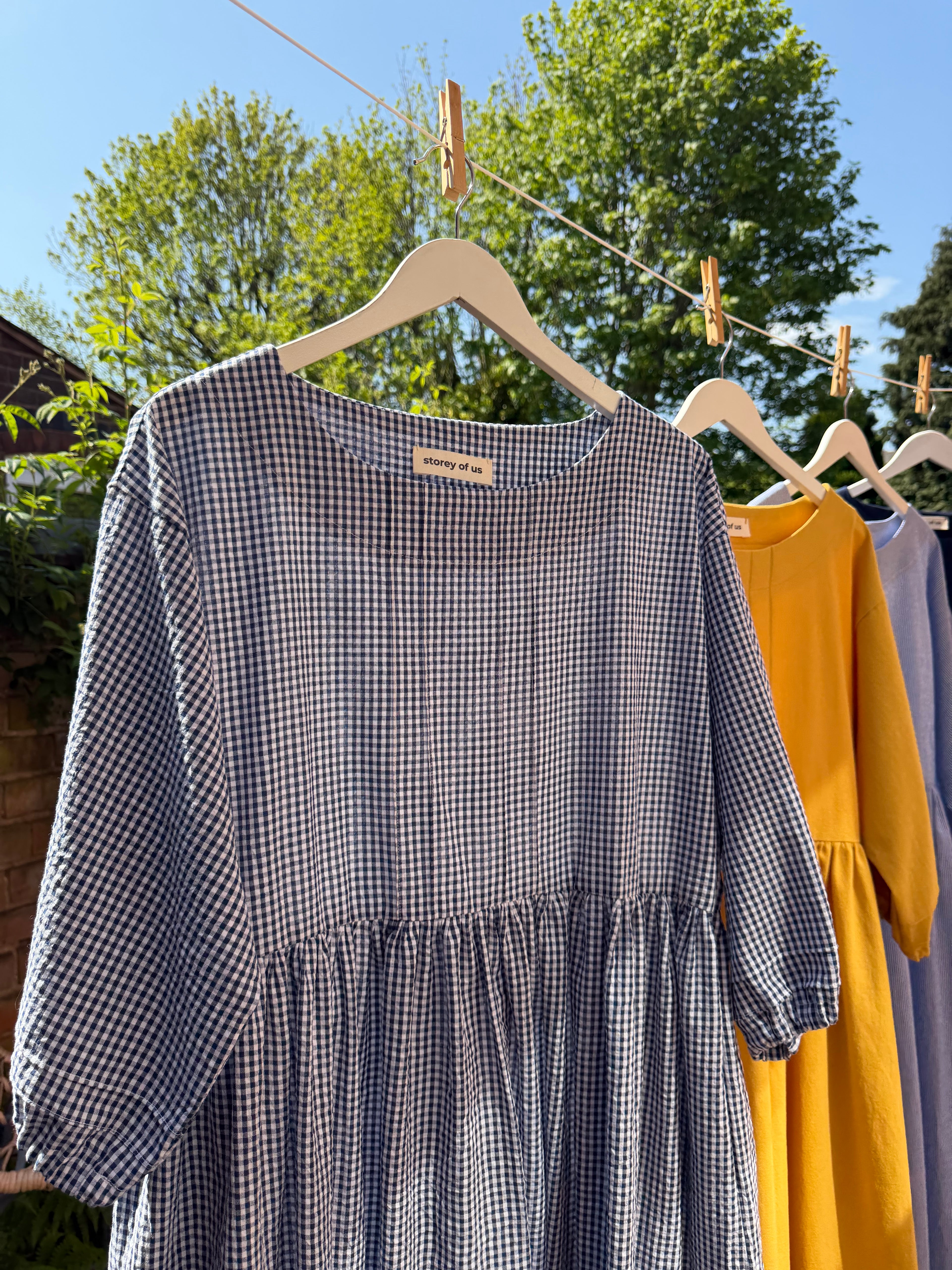 Navy & White Gingham Dawn Dress