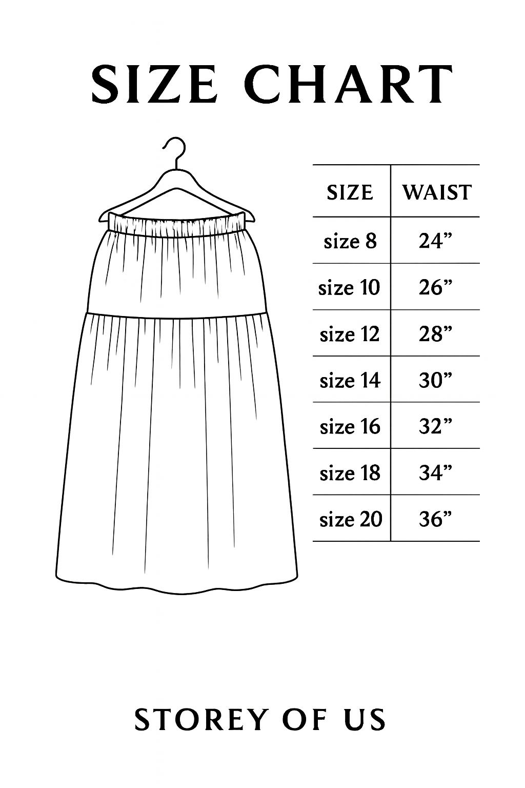 Mila skirt in black linen