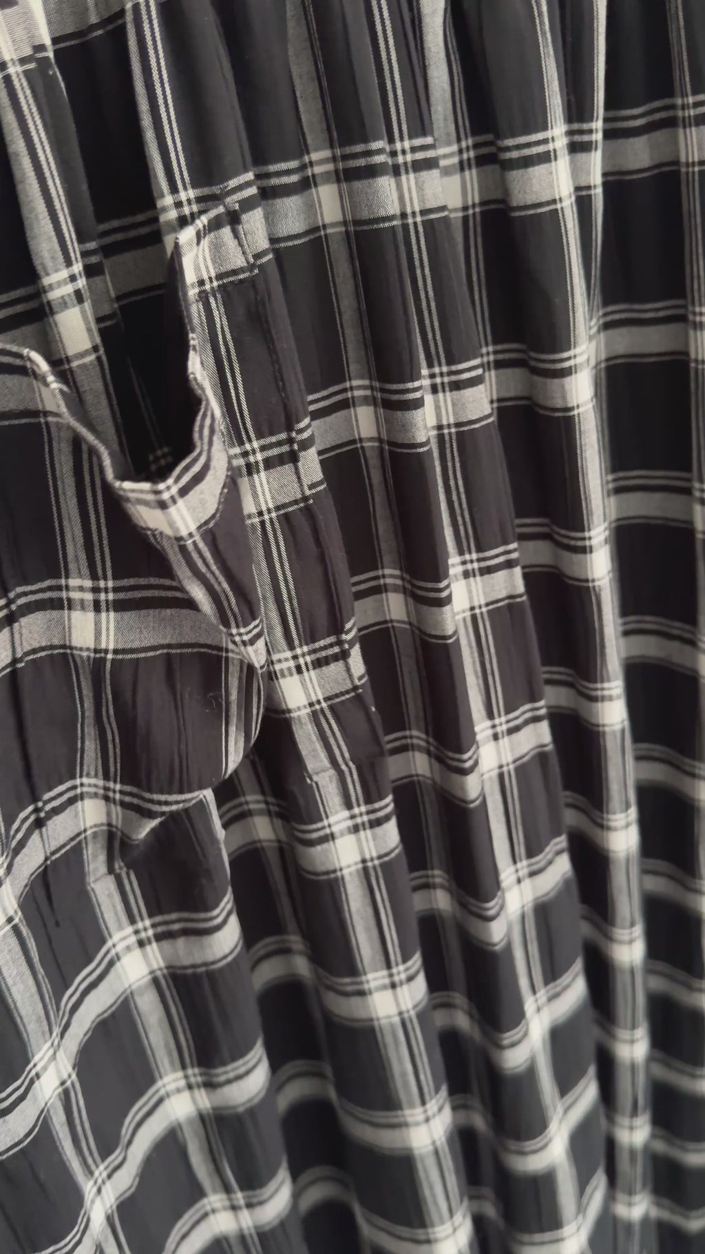 Checked Black & White Portland Dress