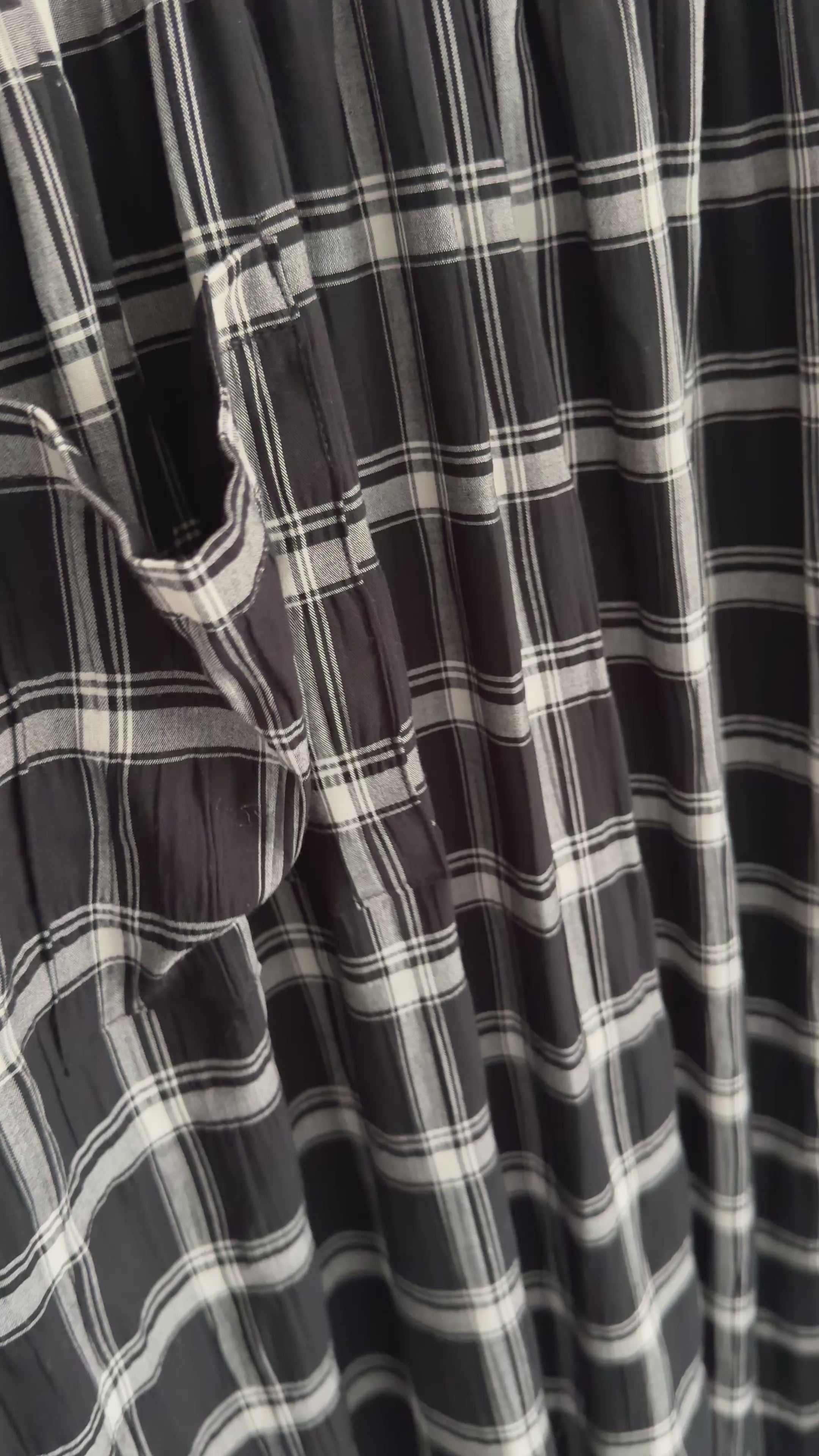 Checked Black & White Portland Dress