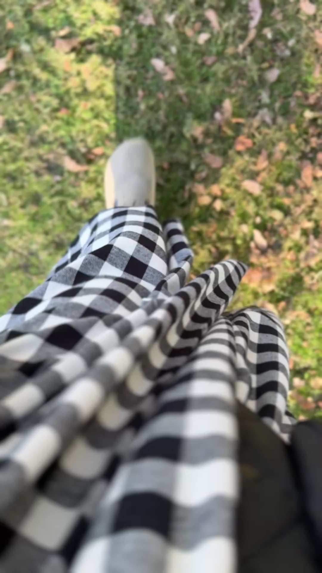 Black & Cream Checked Portland Dress